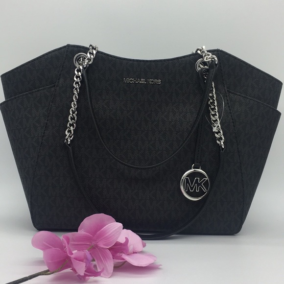 MICHAEL KORS LG CHAIN SHLDR TOTE BLACK - Picture 3 of 8